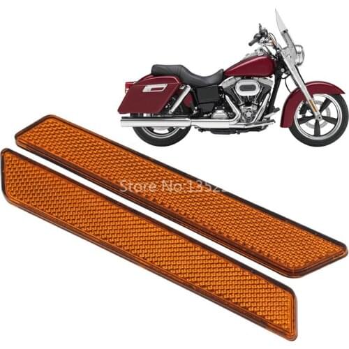 Motorcycle Hard Saddlebag Guard Latch Covers Reflector For Touring FLT FLHT Road King Road Glide Street Glide Hard Bags