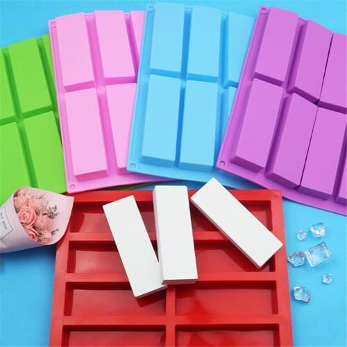 1pcs 8 Cavity Silicone Cake Mold Rectangle Shapes Chocolate Mold Soap Mould Baking Tool DIY Baking Pan Kitchen Accessories