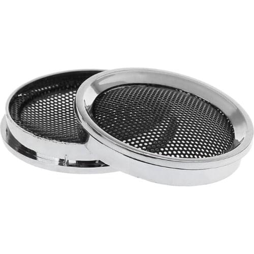 2PCS Speaker Cover 2inch Protective Grills Cover Audio Speakers Decorative Steel Round Mesh Case