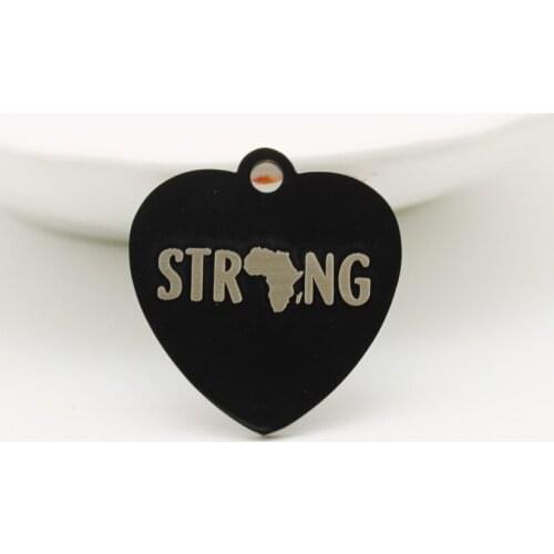 20pcs Strong African Map Charms Stainless Steel Pendant Strong Charm DIY Handmade Accessories