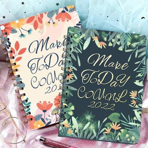 2022 Academic Year Planner Daily Weekly Monthly Planner Yearly Agenda A5 Schedule Golden Coil Notebook Premium