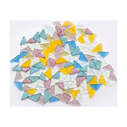 250g/Pack triangle Irregular Art Glass Mosaic Tile Mixed Color For Arts DIY Crafts Home Decorate Supplies