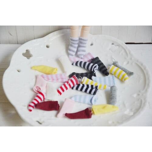 3 Pair candy color Dolls Socks for Obitsu11cu-poche doll Accessories Azone OB11 doll accessories for ob11