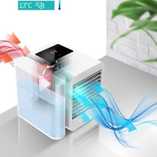 3in1 Rechargeable Microhoo Household Small Air Cooler Fan Desktop Mini Air Cooler Air Conditione Humidification purification
