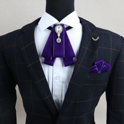 Free Shipping new MENs male Handmade banquet pattern diamond tie knot British show wedding groom Headdress flower Pocket Square