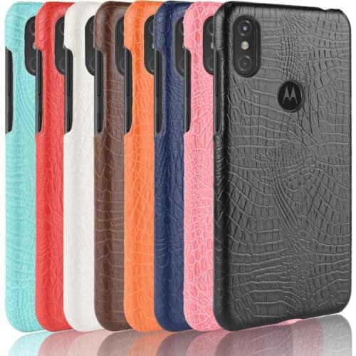 Subin For Moto One Power Case 6.2 inches Luxury PU Leather Crocodile Skin Cover For Motorola Moto P30 Note Phone Bag Cases