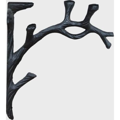 Black Green Tree Branch Cast Iron Wall Hook In European Vintage Country Accents Handmade Rough Home Garden Decor Storage Racks