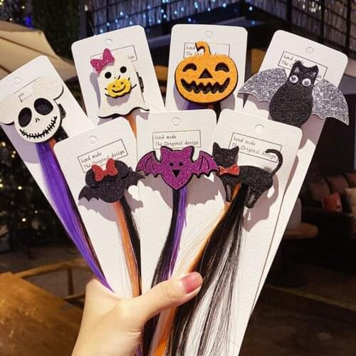 Kids Hair Accessories Ghost/Pumpkin/Bat Baby Girls Hair Clip Cute Headband Halloween Hairpins Children Barrettes