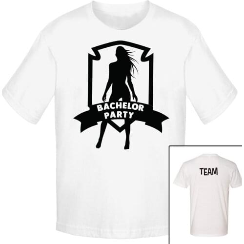 T-SHIRT BACHELOR PARTY TEAM GROOM WEDDING MAGLIA UOMO SHIRT JERSEY MAN BIANCA Cartoon t shirt men Unisex New Fashion tshirt