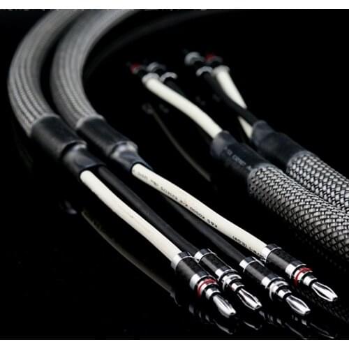 Hi-end 5N OCC copper audio hifi Speaker Cable ,loudspeaker wire with gold plated banana plug connector