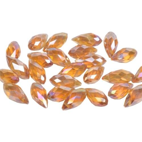 5*7mm/6*12mm Crystal Beads Pendant Waterdrop Teardrop Glass Beads For Jewelry Making Bracelet Necklace DIY
