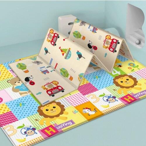 180*100*1cm Waterproof Baby Folding Mat Play Mat Toys Large Puzzle Playmat Crawling Pad Portable Double Sides Kids Carpet