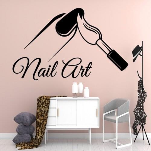 Creative nail salon art Wall Stickers Modern Fashion Wall Sticker For Kids Rooms Decoration Wall Art Decal Drop Shipping