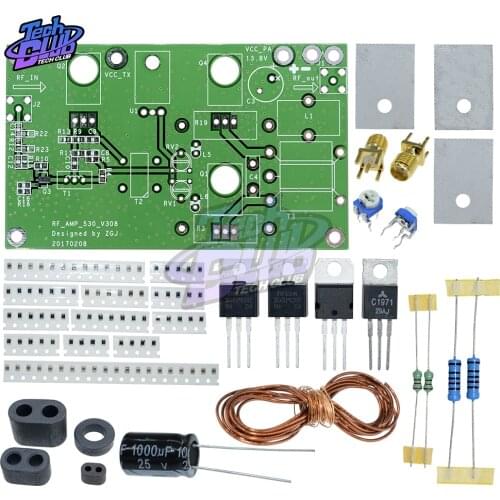 DC13.8V 45W SSB Linear Power Amplifier Board CW FM HF Radio Transceiver Shortwave Module DIY Kit Standard SMA Interface 3M-30MHz