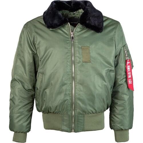 Mcikkny Men Amy Winter Bomber Jackets And Coats Detachable Fur Collar Thermal Outwear Tops Male Clothing