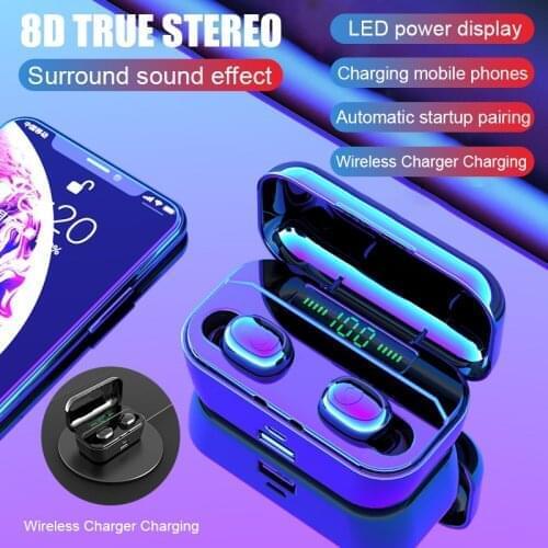 A 8D No wires Mini Auricolar Coffee No wires with 3500mAh Accumulators and backup chargers of the Auricolar Coffee Transducer