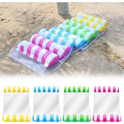 1PC Water Hammock Recliner Inflatable Floating Swimming Mattress Swimming Ring Pool Party Toy Lounge Bed For Swimming Outdoor