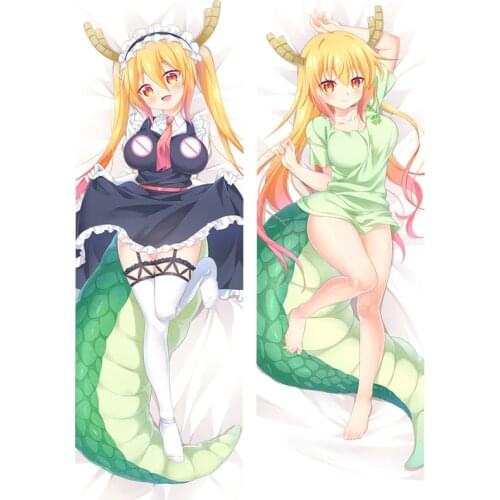 Kobayashi-san Chi no Meidoragon pillow cover Miss Kobayashis Dragon Maid characters Kanna Kamui & Tohru & Lucoa body Pillowcase