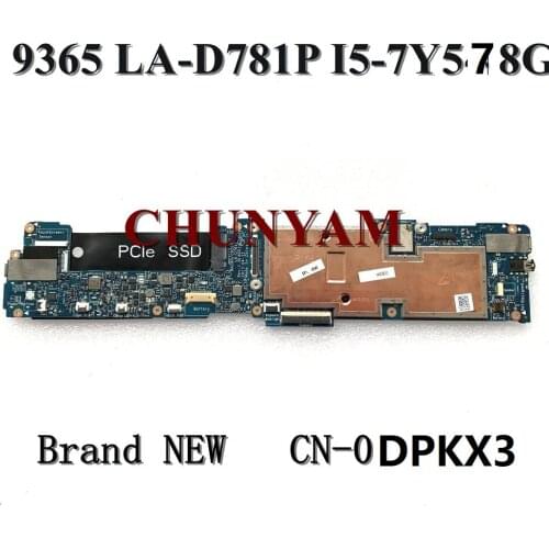 NEW LA-D781P FOR Dell XPS 13 9365 Laptop Notebook Motherboard w/ i5-7Y57 8GB RAM CN-0DPKX3 DPKX3 Mainboard 100% Tested