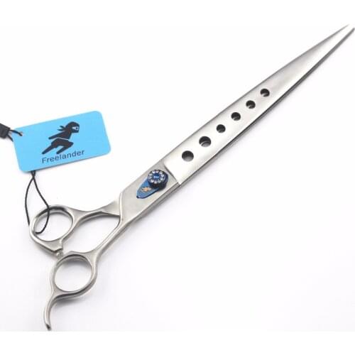Freelander 10 inch high-quality Japan 440C silver pet cutting scissors for pet grooming scissors