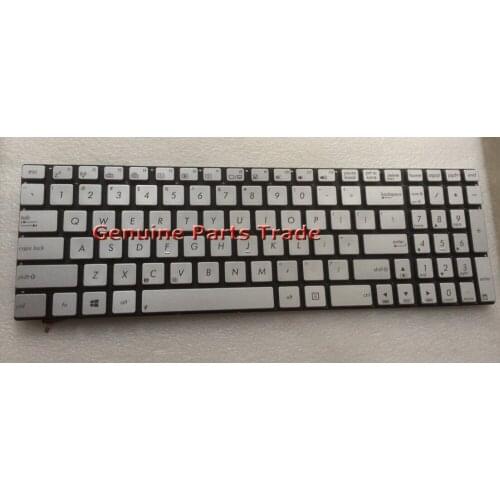 Genuine New US Silver Without Frame Blacklit keyboard For ASUS N550JK N550LF Q550 N56V N57 N750 N550 9Z.N8BBU.N01