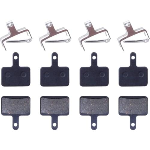 4 Pairs Bicycle Bike semi metal Resin Disc Brake Pads for Shimano B01S M375 M395 M416 M445 M446 M485 M486 M515 M525 Replacement