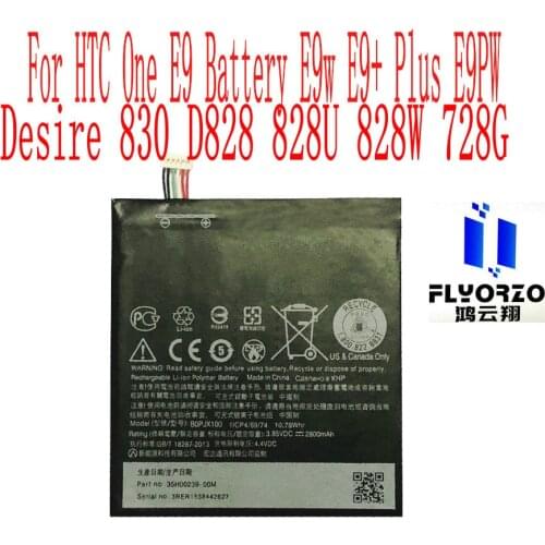 Brand new Original 2800mAh BOPJX100 Battery For HTC One E9 E9w E9+ Plus E9PW Desire 830 D828 828U 828W 728G Mobile Phone