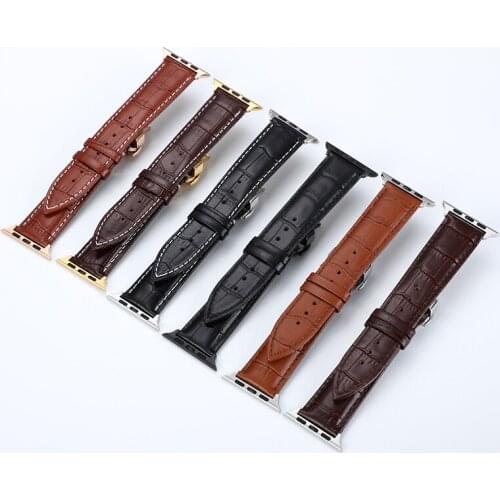 Applicable to Apple 38-40mm, 42-44mm leather pin buckle sports strap Apple Watch1 / 2/3/4/5 generation series