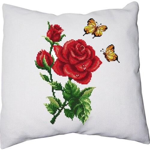 Everlasting Love Butterflies Over Flowers Ecological Cotton Chinese Cross Stitch Kits Printed DMC 14CT DIY Wedding Decoration