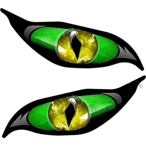 Personality Yellow Red Blue Evil Eye Zombie Decal Car Sticker Waterproof Rearview Mirror Accessories Vinyl,13cm*5cm