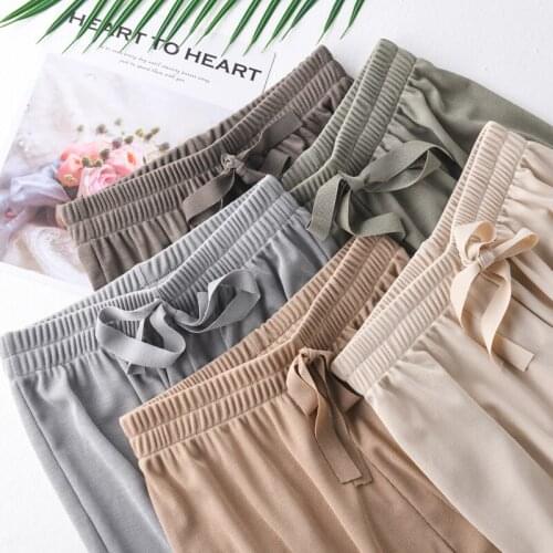 2020 New fashion pants women wide leg pants plus size women trousers women high waist pants Nine cargo pants women streetwear