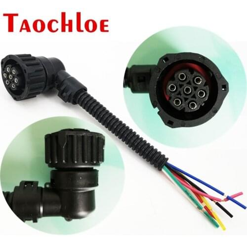 10Pcs 7 Pin Car Plug Socket For Volvo FH Heavy Truck For Mercedes-benz Actros Tail Light Assembly Connector Wire