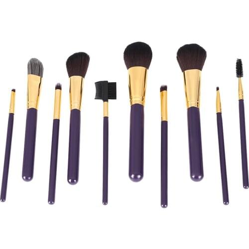 10pcs Professional Face Eyeliner Eyebrow Lip Cosmetic Brushes