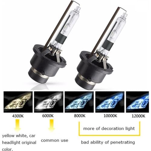 2pcs D4R 5000 35W Xenon HID BULB Headlight D4S 5000 Xenon Yellow White Blue Lamp Bulb For Prius 4300 6000 8000 10000 12000K