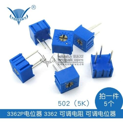 3362p 502 5k 3362 potentiometer adjustable resistance potentiometer The adjustable potentiometer