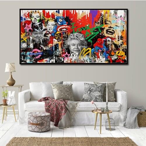 5D Diamond Painting Banksy Graffiti Art Pop Mosaic DIY Diamond Embroidery Marilyn Monroe Sexy Lady Cross Stitch Home Decor Gift