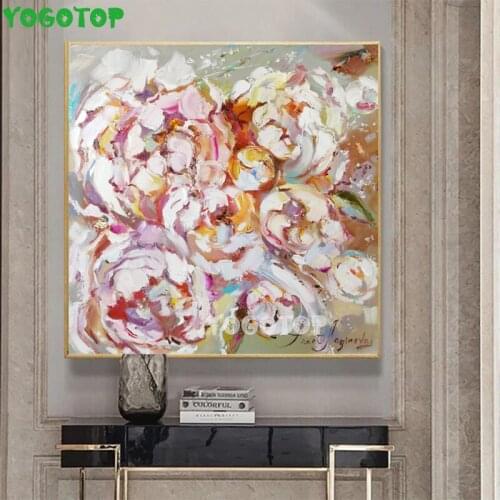 Diamond painting Hundred flowers oil painting full square round 5D embroidery Decorative painting mosaic living room YY5013