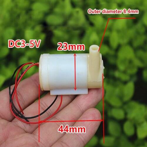 Used 72-96L/H Micro Mini Submersible Pump Electric DC 3V-5V 3.7V 4.2V Water Pump Powered By Mobile Phone Charger USB 0.3-0.8m