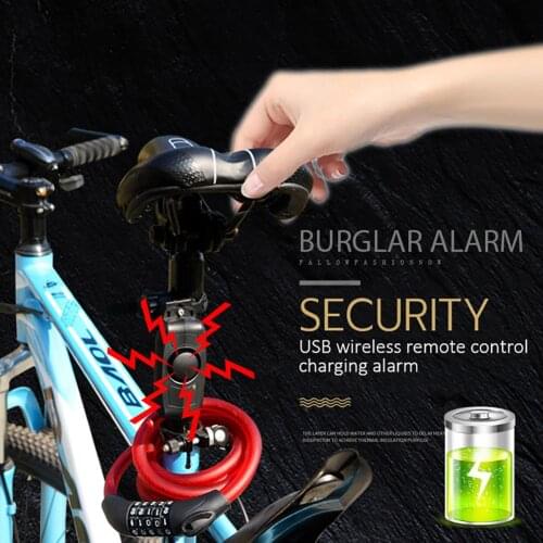 USB Charging Wireless Remote Alarm Vibration Motorcycle Bike Security Anti-theft