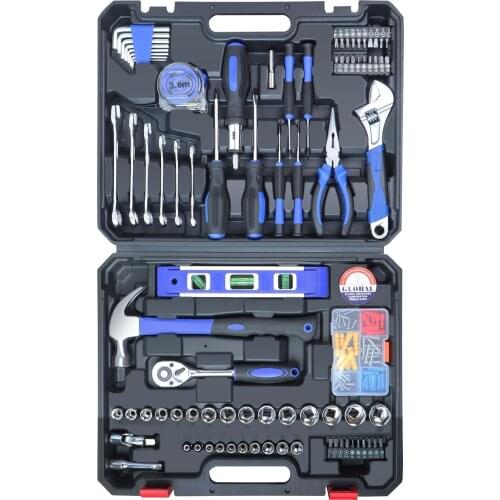 Home Tool Kit Set 146 Pieces Metric Household Hand Tools Auto Repair with Portable Toolbox for Homeowner