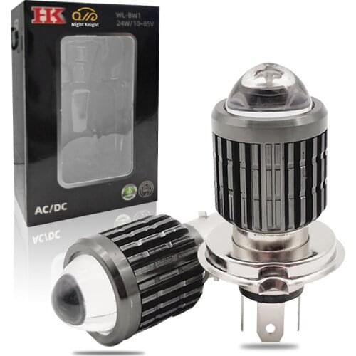 Night knight Dual Color Motorcycle Headlights BA20D H4 H6 LED Lights Hight/Low Beam Motorbike Headlamps 3000K 6000K Fog Lamp 12V