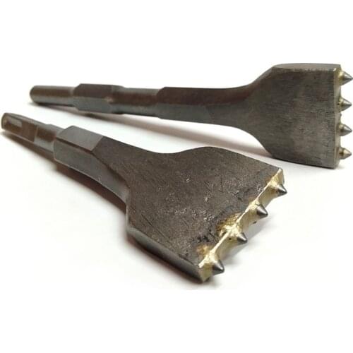 Electric Pick Chisel Head Wall Alloy Shovel Hammer Impact Drill Bit Concrete Cement Viaduct Dam Flat Spare Part Pen
