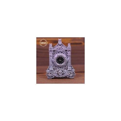 Limited Edition Classic Articles S925 Thai Siliver Exquisite Eiffel Tower Watch Clock