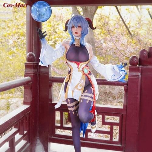 Hot Game Genshin Impact Ganyu Cosplay Costume Fashion Lovely Combat Uniform Female Halloween Party Role Play Clothing XS-XL