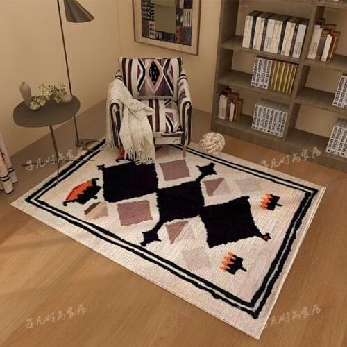 Persian Primary Color Series Carpet Nomadic Moroccan Style Bedroom Living Room Thickened Long Velvet Carpet