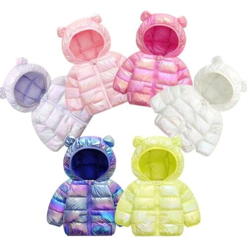 Children Solid Color Coat Boys Trendy Cotton Clothes Girls Fashion Hooded Outerwear Kids Casual Warm Jacket Kids Winter Clothes