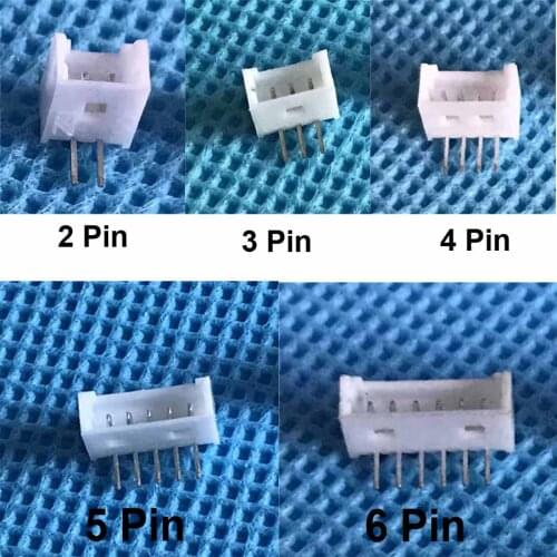Micro JST 1.25mm 1.25 JST 2P 3P 4P 5P 6P 3-Pin Right Angle Female Connector Plug 100pcs