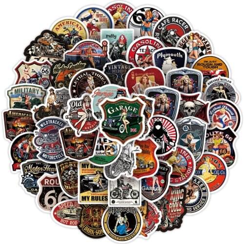 100pcs Retro Sexy Pin Up Girl Graffiti Street Dance Punk Motorcycle Girl Stickers Suitcase Laptop Waterproof Sticker Decoration