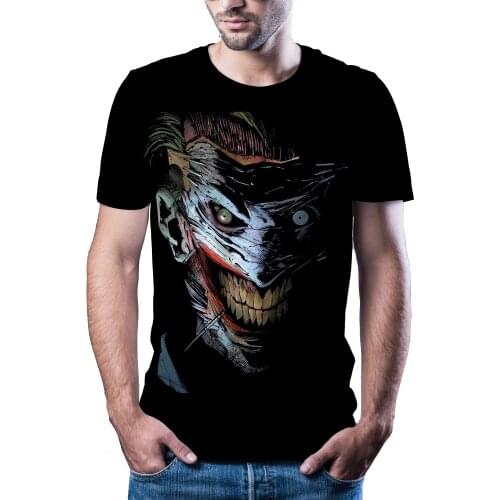 2021 New Clown 3D Printing Mens T-Shirt Casual Short Sleeve O-Neck T-shirt Fashion 3D T-Shirt Mens / Womens Print T-Shirt