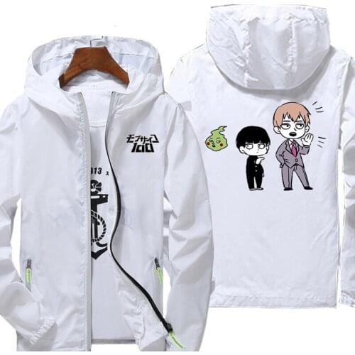 Spring summer 2021 Mob Psycho 100 new jacket for men and women casual windbreaker zipper thin hooded mens jacket